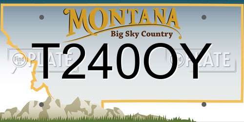 T240OY Montana License Plate