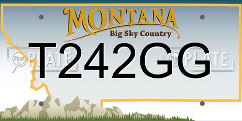 T242GG Montana License Plate