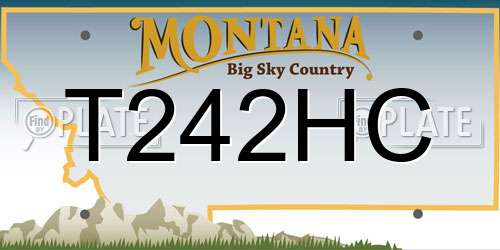 T242HC Montana License Plate