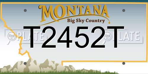 T2452T Montana License Plate