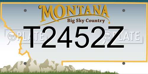 T2452Z Montana License Plate