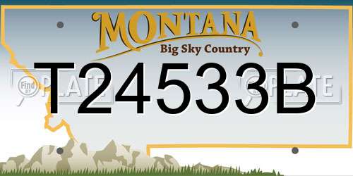 T24533B Montana License Plate