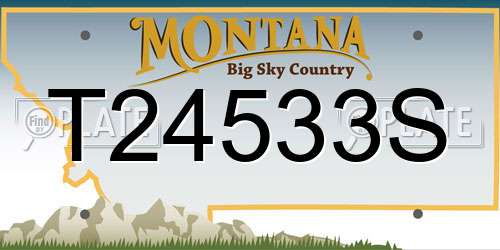 T24533S Montana License Plate