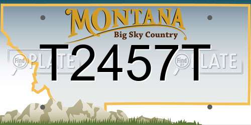 T2457T Montana License Plate