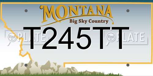 T245TT Montana License Plate
