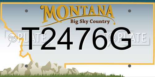 T2476G Montana License Plate
