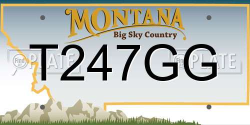 T247GG Montana License Plate