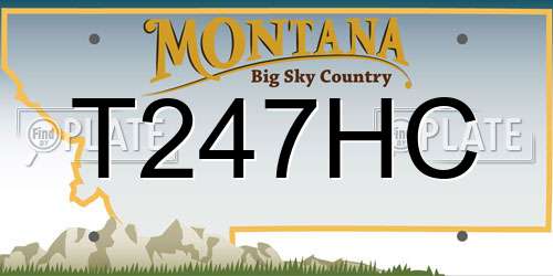 T247HC Montana License Plate