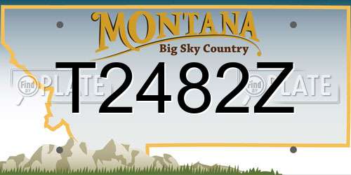 T2482Z Montana License Plate