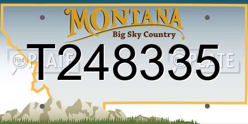 T248335 Montana License Plate