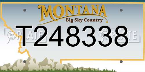 T248338 Montana License Plate