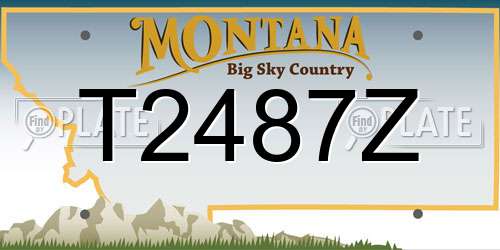 T2487Z Montana License Plate