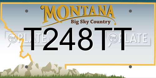 T248TT Montana License Plate