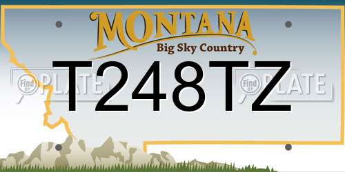 T248TZ Montana License Plate