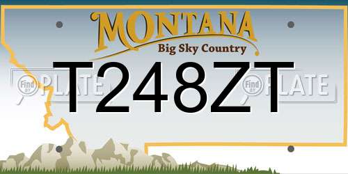 T248ZT Montana License Plate