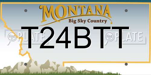 T24BTT Montana License Plate