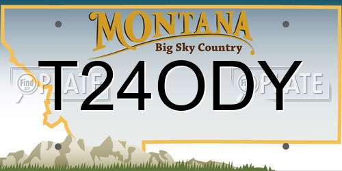 T24ODY Montana License Plate