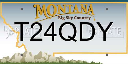 T24QDY Montana License Plate