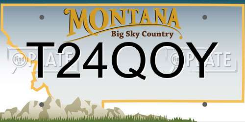 T24QOY Montana License Plate