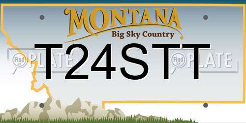 T24STT Montana License Plate