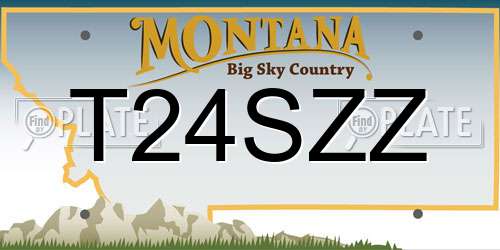 T24SZZ Montana License Plate