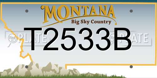 T2533B Montana License Plate