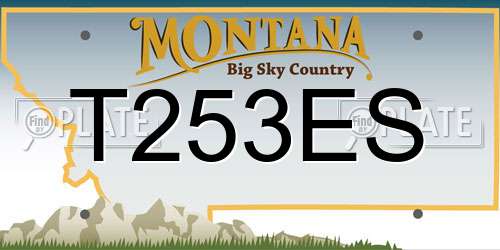 T253ES Montana License Plate