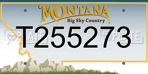 T255273 Montana License Plate