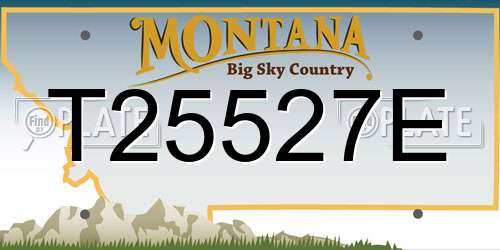 T25527E Montana License Plate