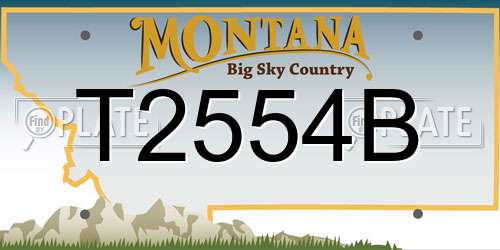 T2554B Montana License Plate
