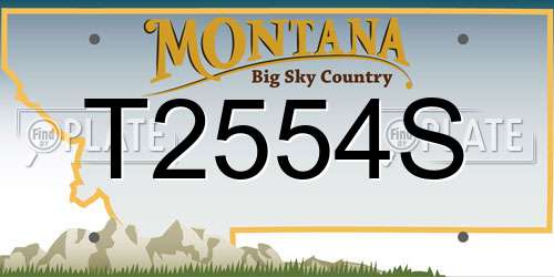 T2554S Montana License Plate