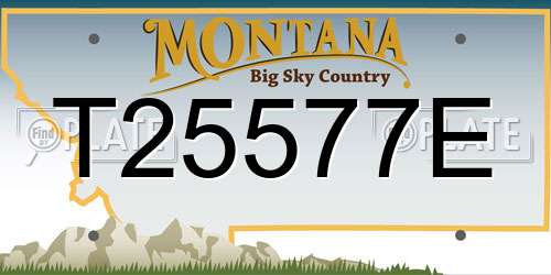 T25577E Montana License Plate