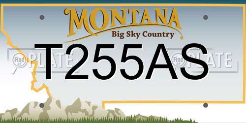 T255AS Montana License Plate