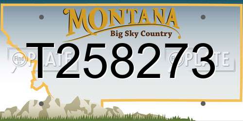 T258273 Montana License Plate