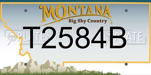 T2584B Montana License Plate