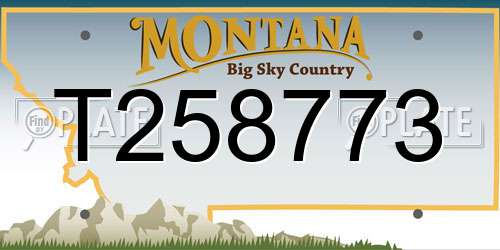 T258773 Montana License Plate
