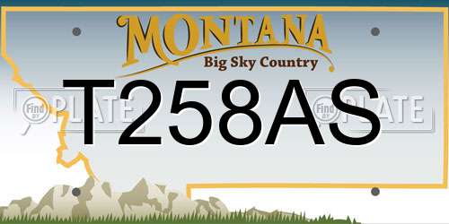 T258AS Montana License Plate