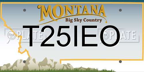 T25IEO Montana License Plate