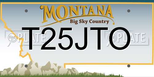T25JTO Montana License Plate