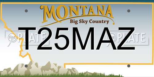 T25MAZ Montana License Plate
