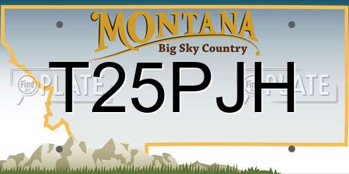 T25PJH Montana License Plate
