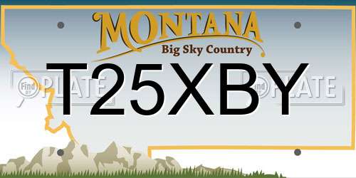 T25XBY Montana License Plate