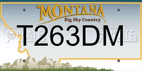 T263DM Montana License Plate