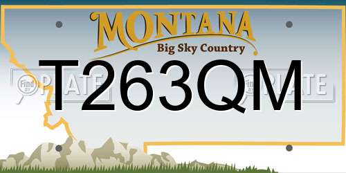 T263QM Montana License Plate