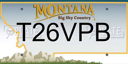 T26VPB Montana License Plate