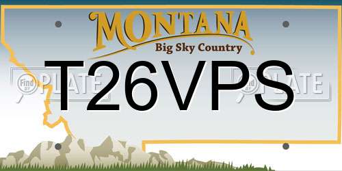 T26VPS Montana License Plate