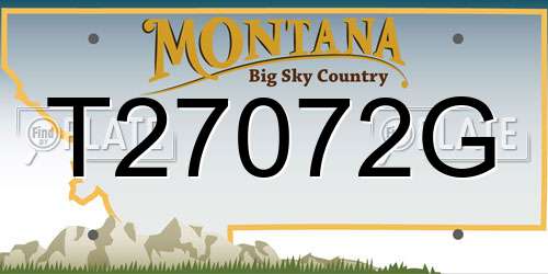 T27072G Montana License Plate