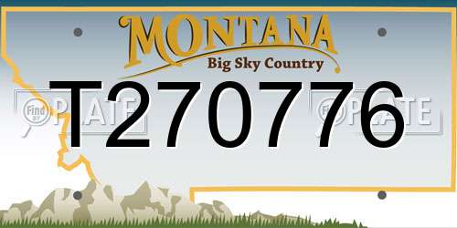 T270776 Montana License Plate
