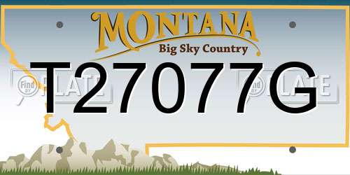 T27077G Montana License Plate