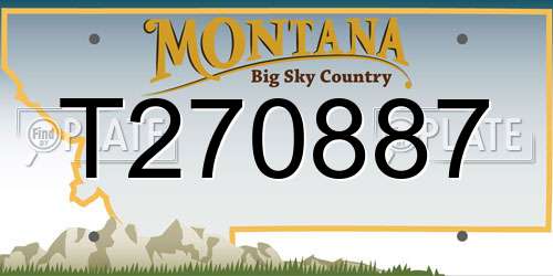 T270887 Montana License Plate